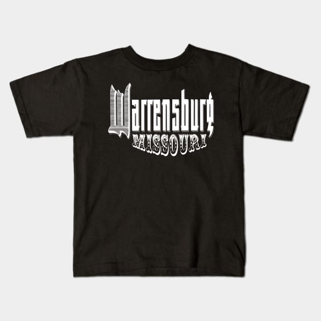 Vintage Warrensburg, MO Kids T-Shirt by DonDota